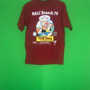 Vintage NALC food branch US Postal service T-shirt